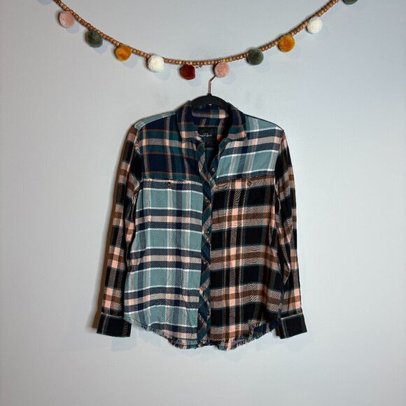 Rails Brando Mixed Plaid Button-Up Shirt in Heathrow - Picture 2 of 6